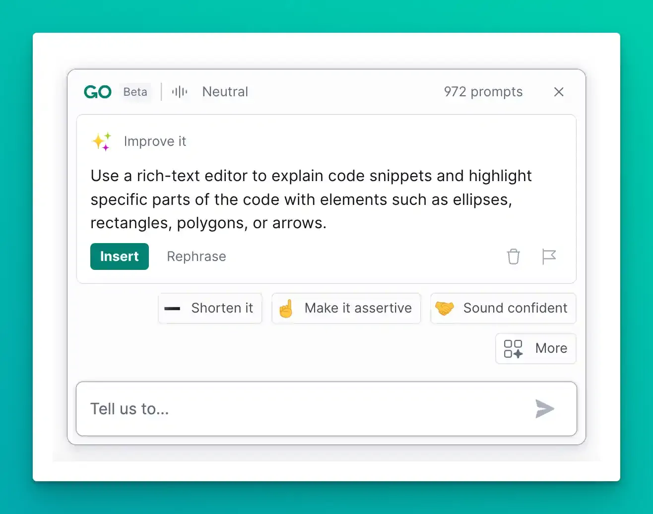 Grammarly go AI