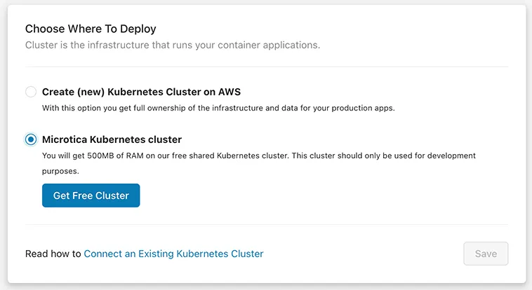 Microtica Deployment Step 4