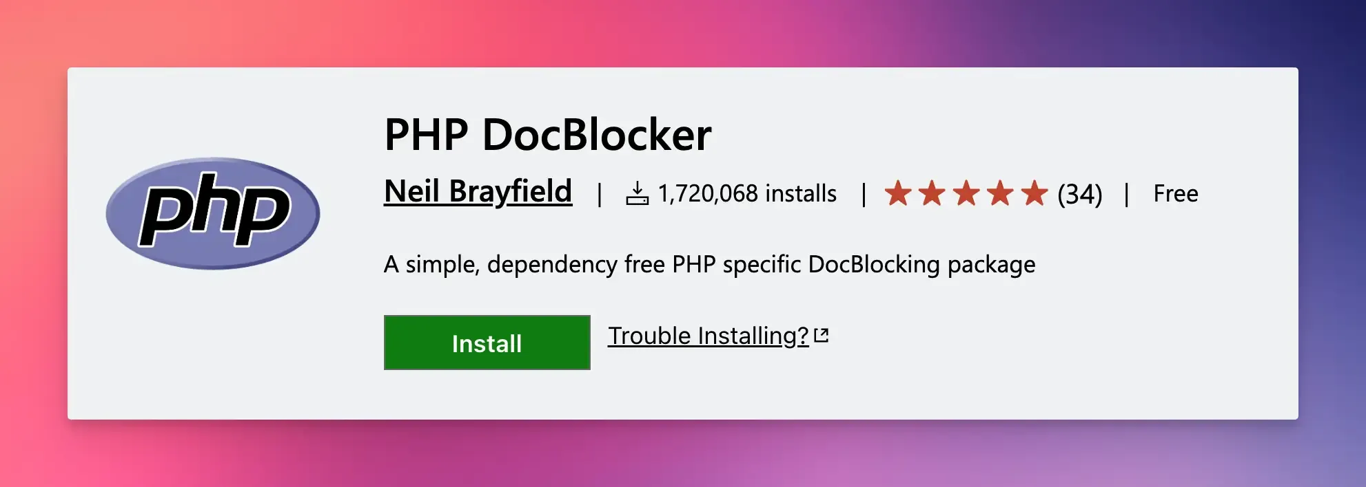 PHP DocBlocker