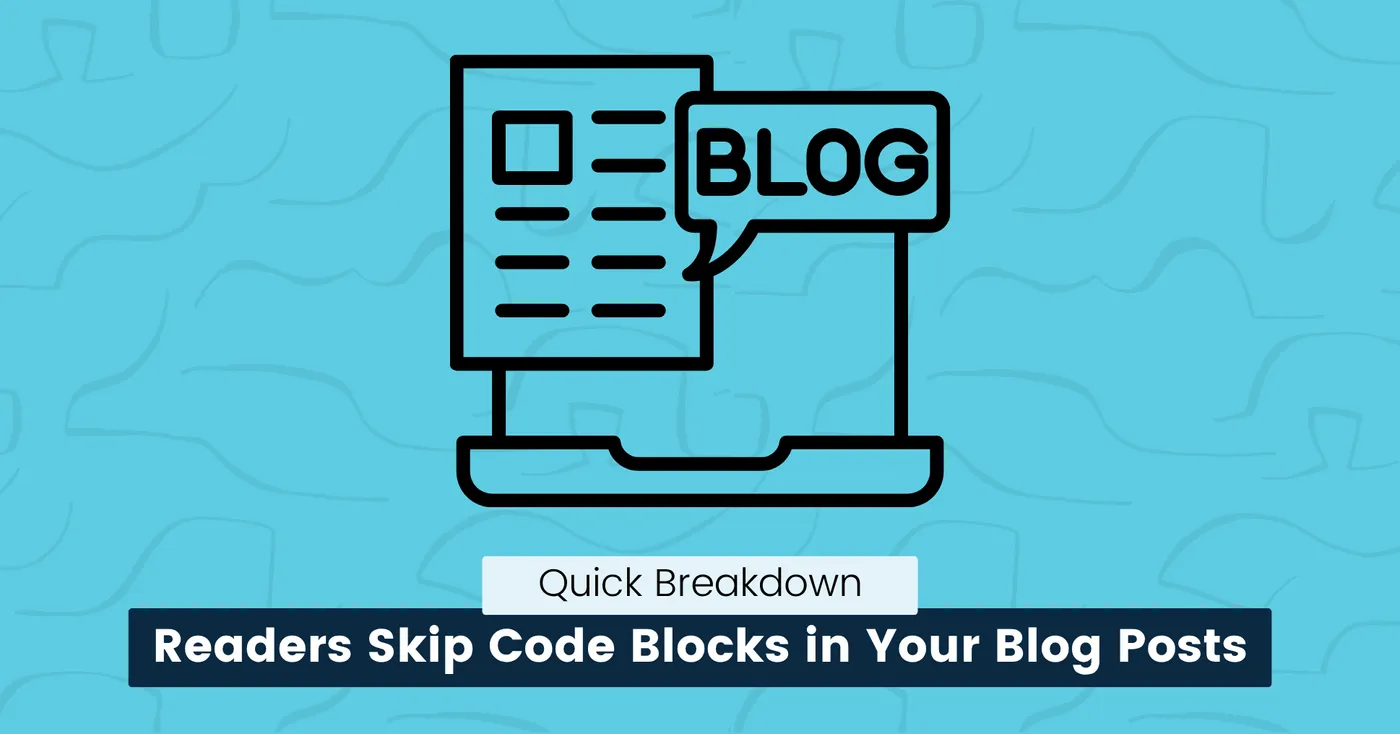 why readers skip code blocks