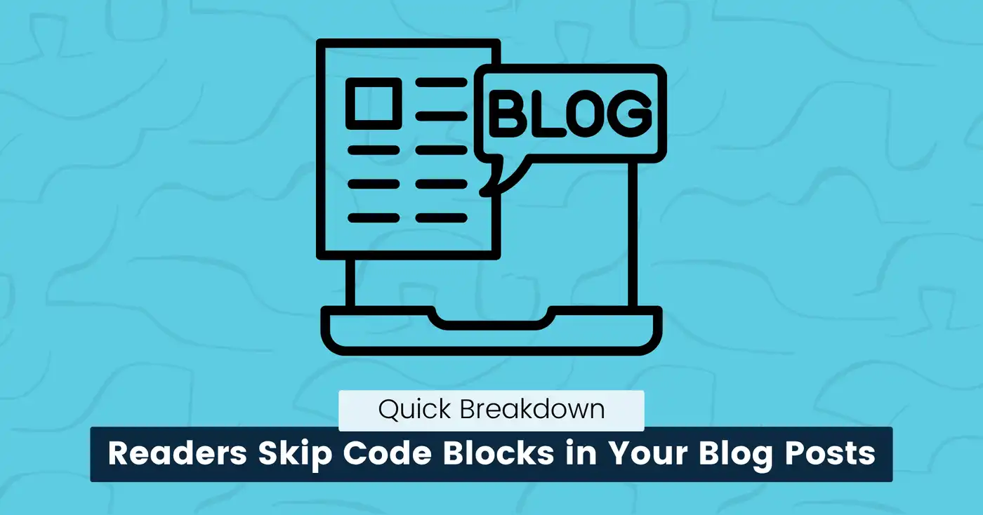 why readers skip code blocks
