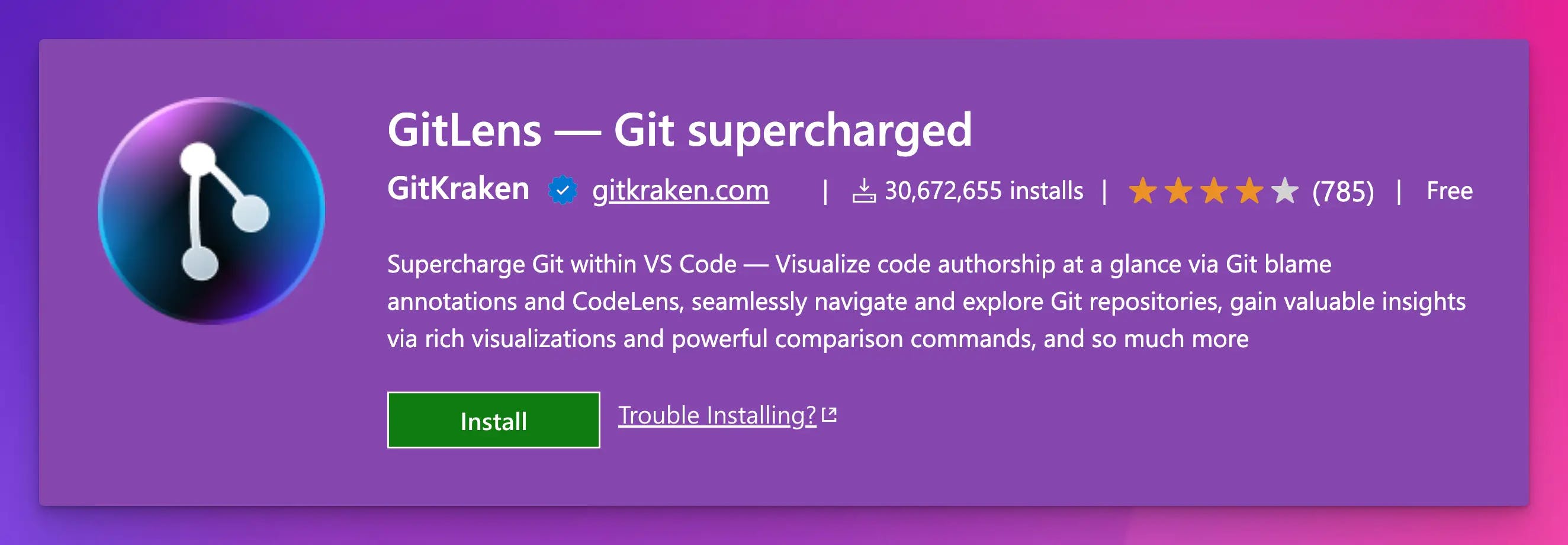 GitLens VSCode Extension