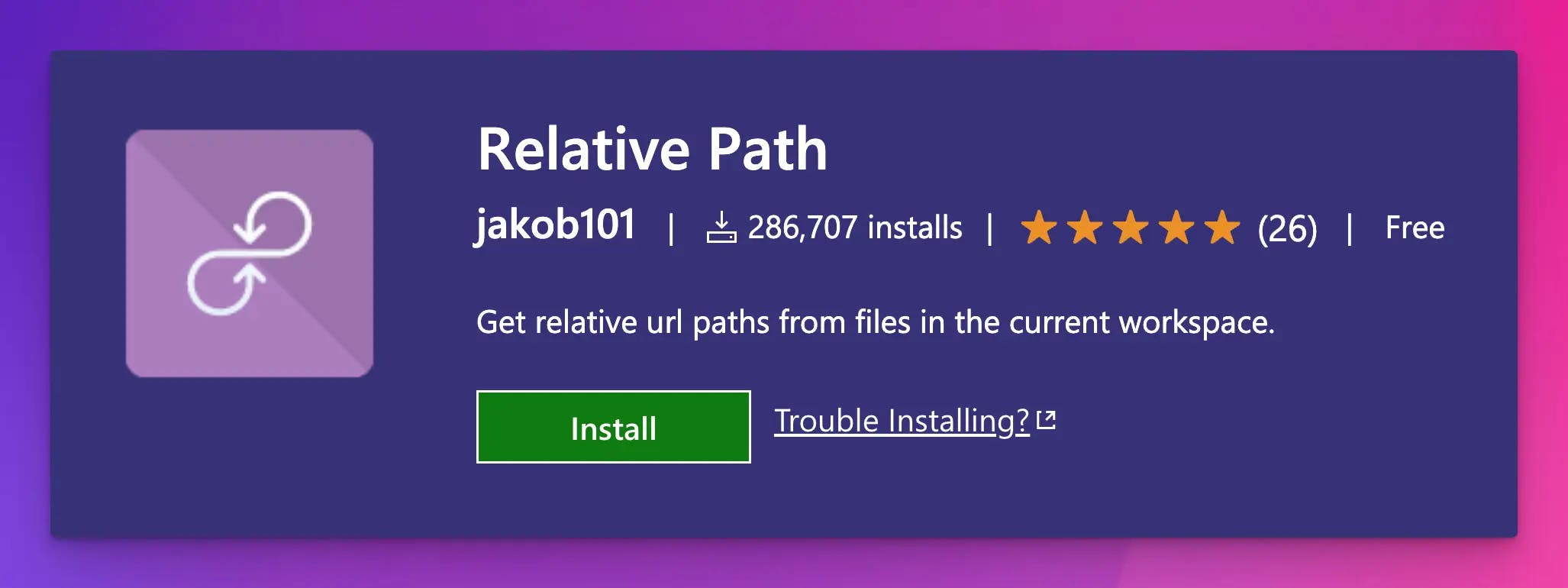 Relative Path VSCode Extension