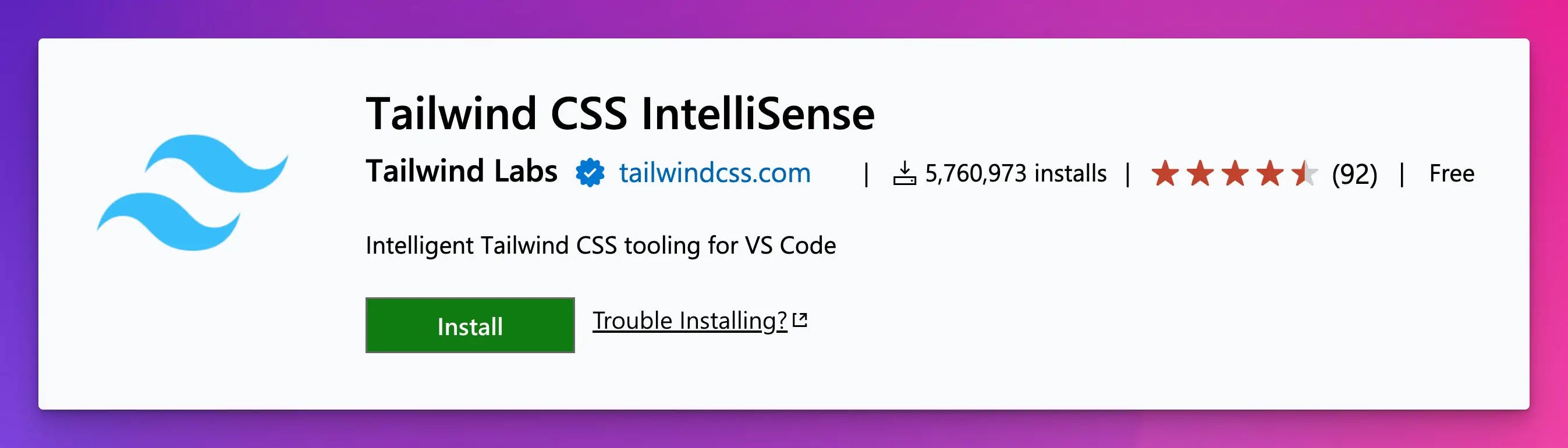 Tailwind CSS VSCode Extension