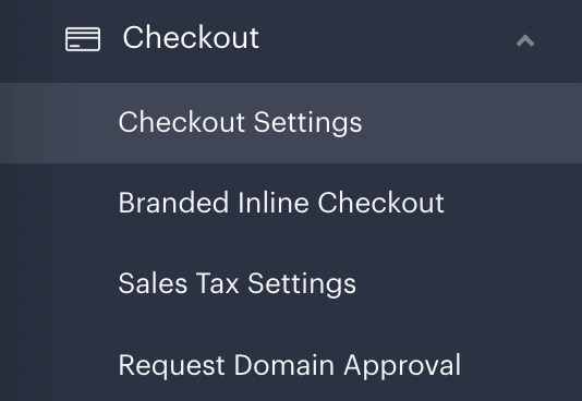 Paddle checkout settings menu