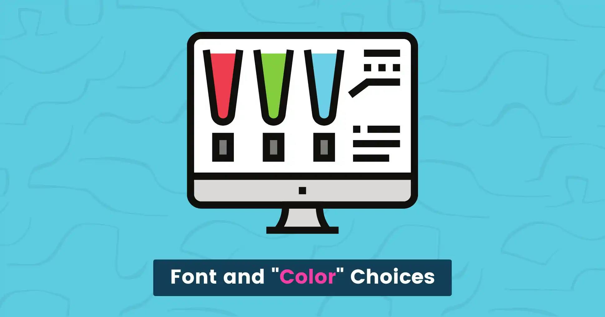 Font and colors choices in slides