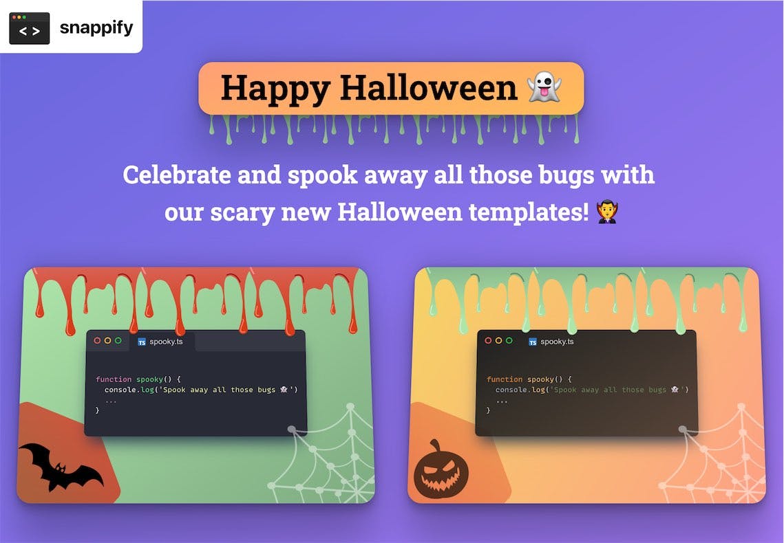 Promotion Image showcasing the new Halloween Templates