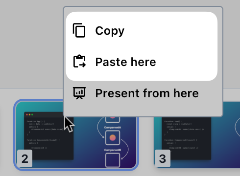 Copy and paste option on the context-menu