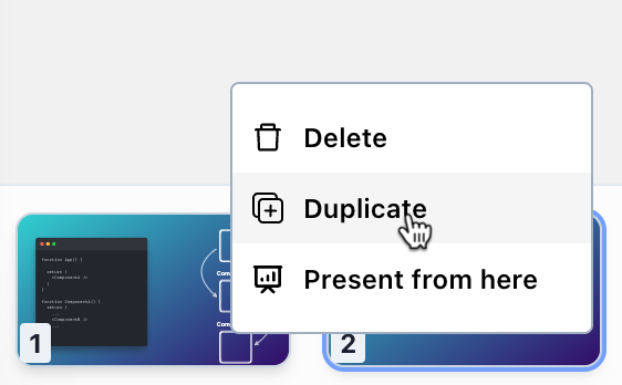 Duplicate option on the context-menu